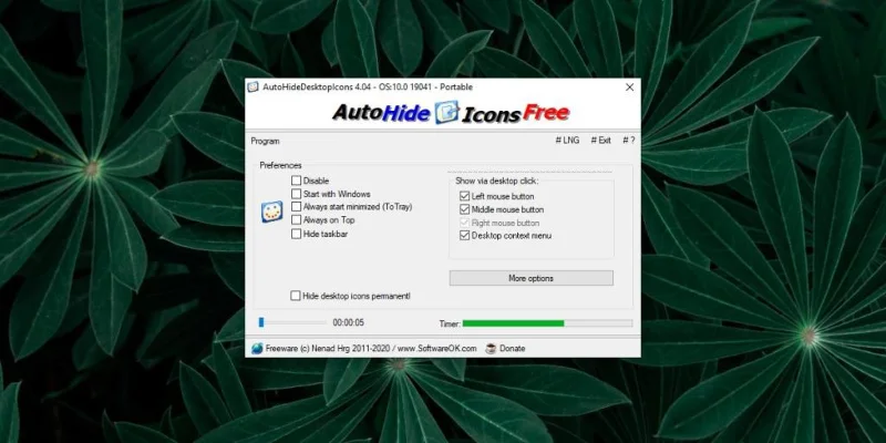 如何在 Windows 10 上自動隱藏桌面圖標
