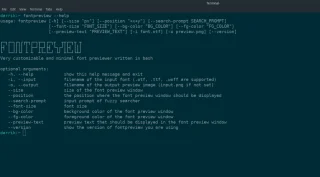 如何在 Linux 的命令行中預覽字體