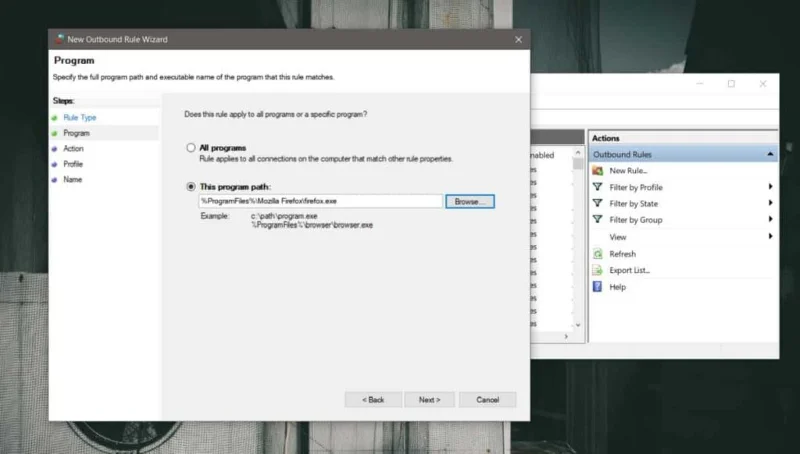 如何在 Windows 10 上阻止應用程序的網絡訪問