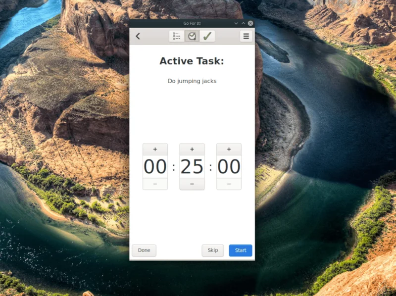 Come impostare le attività nellelenco delle cose da fare Go For It su Linux