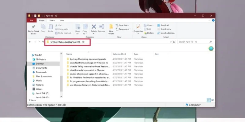 So zeigen Sie den vollständigen Ordnerpfad im Datei-Explorer unter Windows 10 an