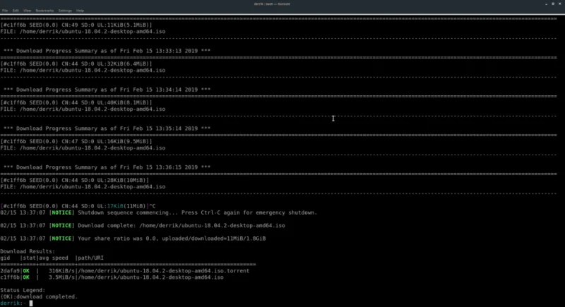 كيفية تنزيل التورنت من سطر الأوامر على نظام Linux