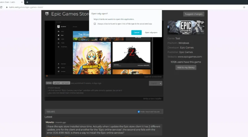 So verwenden Sie den Epic Store unter Linux