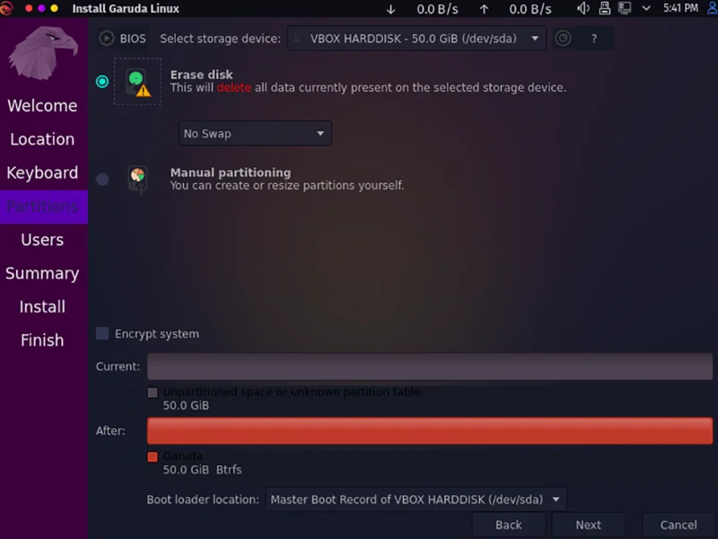 如何安裝 Garuda Linux
