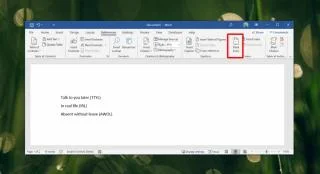 So erstellen Sie einen Akronymindex in Word – Office 365