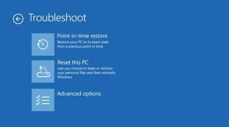 Windows 11 introduce il ripristino a un punto specifico nel tempo per un recupero più rapido.