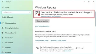 Microsoft confirma el error de fin de soporte de Windows 10 para PC ESU.