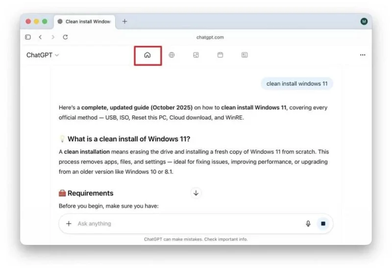 OpenAI lancia il browser ChatGPT Atlas su macOS e Windows 11 (in arrivo prossimamente).