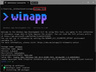 Comment installer plus rapidement loutil WinApp pour créer des applications sous Windows 11