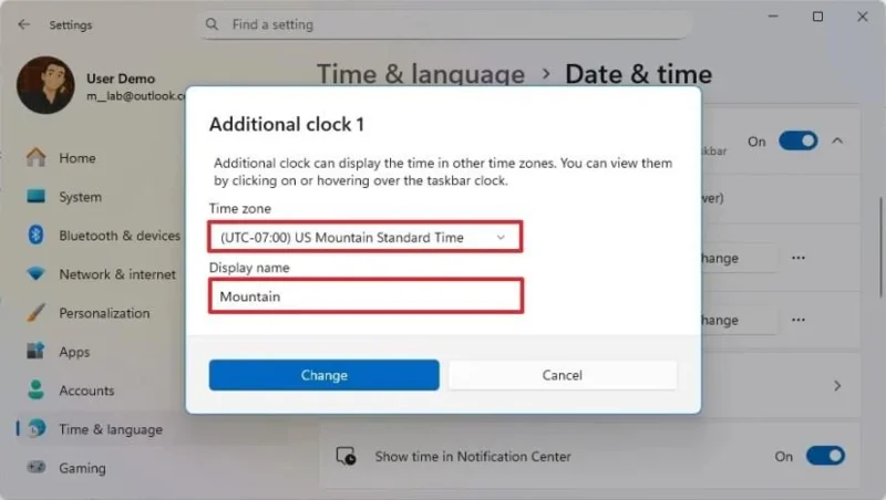 Come aggiungere più orologi di fuso orario su Windows 11