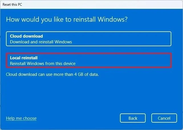 Come ripristinare le impostazioni di fabbrica di Windows 11 rimuovendo tutto