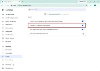 Come disabilitare laccelerazione hardware in Google Chrome