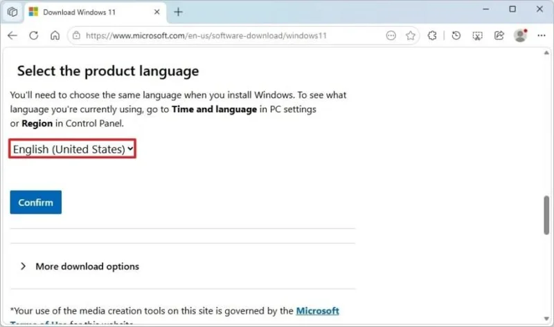 Download diretto del file ISO di Windows 11 senza Media Creation Tool