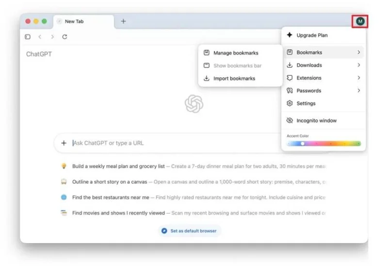 OpenAI lancia il browser ChatGPT Atlas su macOS e Windows 11 (in arrivo prossimamente).