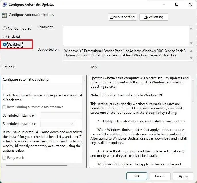 Come disabilitare gli aggiornamenti automatici su Windows 11