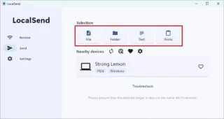 Windows 11でLocalSendを使用してネットワーク経由でファイルを転送する方法