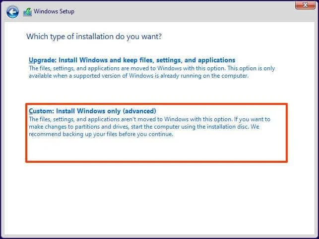 Eseguire un'installazione pulita di Windows 11 23H2