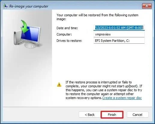Windows 11에서 Copilot+ PC의 전체 백업을 생성합니다. Windows 11에서 Copilot+ PC의 전체 백업을 생성합니다.