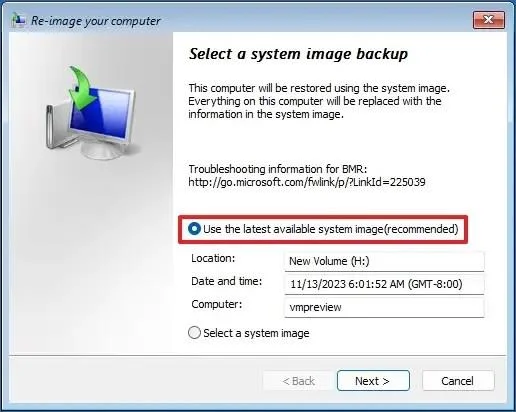 Windows 11에서 Copilot+ PC의 전체 백업을 생성합니다. Windows 11에서 Copilot+ PC의 전체 백업을 생성합니다.