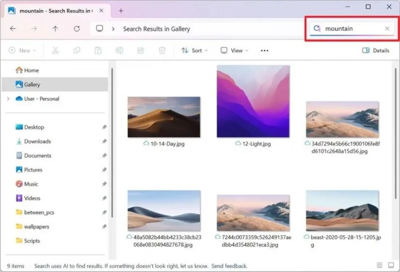 Esplora file si arricchisce di nuove funzionalità basate sull'intelligenza artificiale in Windows 11.