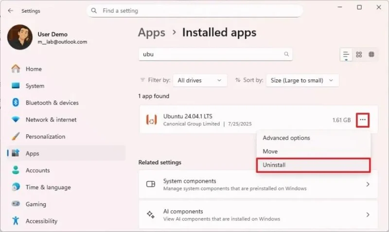 วิธีการถอนการติดตั้ง WSL บน Windows 11
