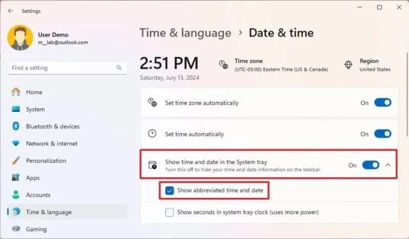 Come visualizzare data e ora in formato ridotto nella barra delle applicazioni di Windows 11