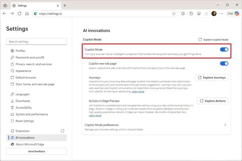 Come attivare o disattivare la modalità Copilot per Microsoft Edge su Windows 11