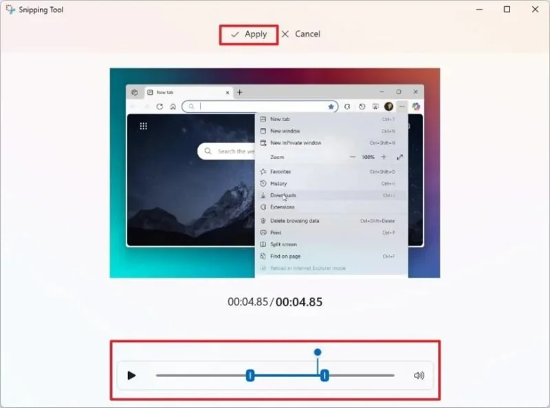 Come creare GIF su Windows 11 utilizzando lo Strumento di cattura.