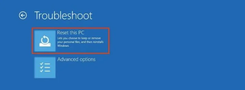 Come ripristinare le impostazioni di fabbrica di Windows 11 dall'avvio se il PC non si avvia