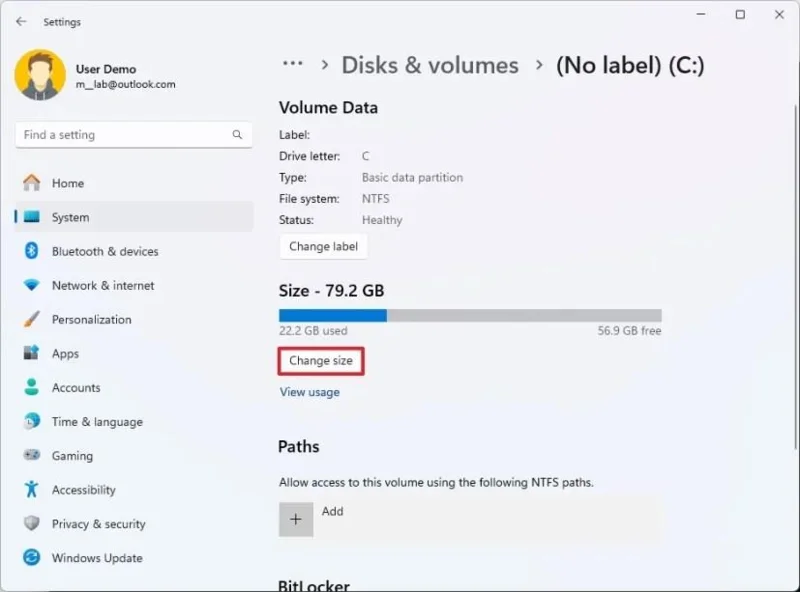 Hoe u de systeempartitie (C) veilig kunt uitbreiden in Windows 11 – zonder extra tools