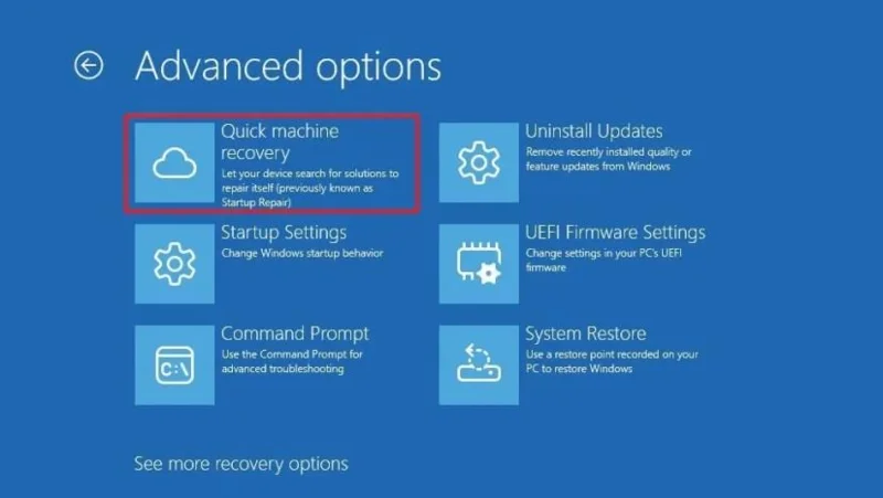Come abilitare Ripristino rapido del computer per risolvere i problemi di avvio su Windows 11