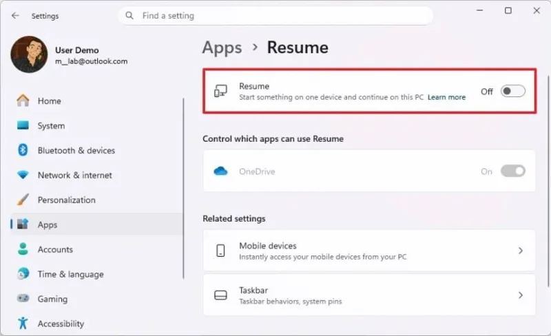 Come abilitare la ripresa delle app Android su Windows 11