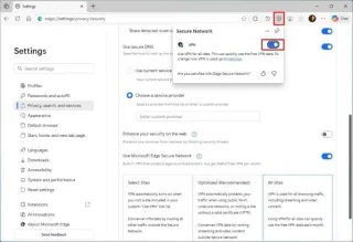 วิธีเปิดใช้งาน VPN ฟรีบน Microsoft Edge