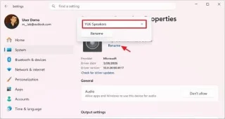Cómo cambiar el nombre de los dispositivos de audio en Windows 11