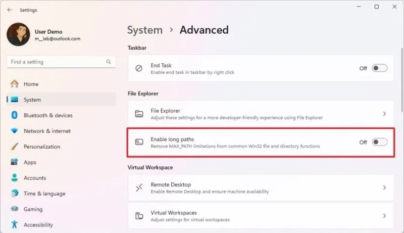 Come abilitare le nuove impostazioni avanzate su Windows 11