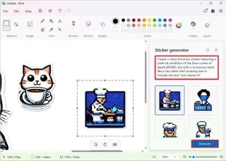 Windows 11のペイントアプリを使ってAIで無料のカスタムステッカーを作成する方法