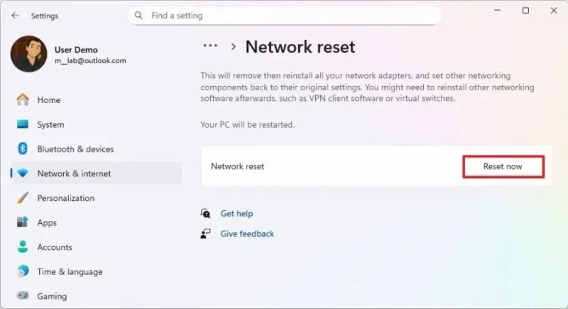Как сбросить настройки сетевого адаптера Ethernet в Windows 11 Как сбросить настройки сетевого адаптера Ethernet в Windows 11