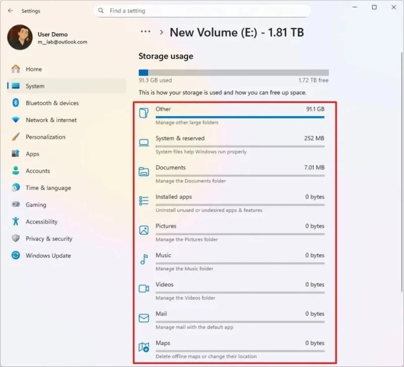 Come vedere cosa occupa spazio sul disco rigido in Windows 11