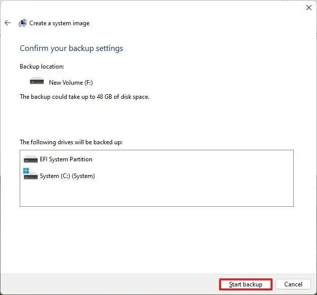 Windows 11에서 Copilot+ PC의 전체 백업을 생성합니다. Windows 11에서 Copilot+ PC의 전체 백업을 생성합니다.