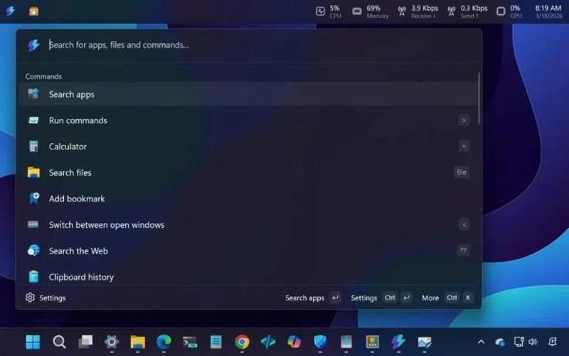 PowerToys fügt eine Befehlspaletten-Dockingstation mit Platzierungsmöglichkeiten oben und an der Seite für Windows 11 hinzu. PowerToys fügt eine Befehlspaletten-Dockingstation mit Platzierungsmöglichkeiten oben und an der Seite für Windows 11 hinzu.