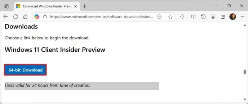 Come scaricare il file ISO di Windows 11 25H2