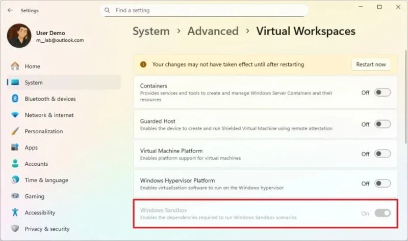 Come abilitare Windows Sandbox su Windows 11 e 10