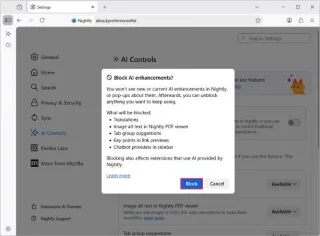 如何在 Firefox 中永久停用 AI 功能