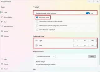 Come passare automaticamente dalla modalità chiara a quella scura su Windows 11