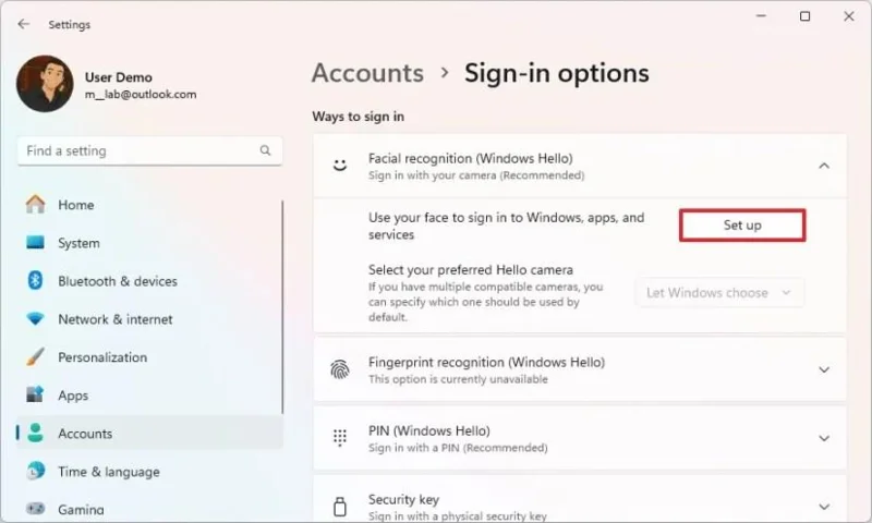 Come configurare il riconoscimento facciale Windows Hello su Windows 11