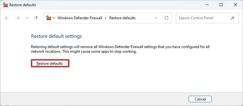 วิธีรีเซ็ตการตั้งค่าไฟร์วอลล์ Defender บน Windows 11