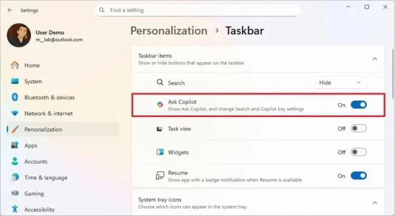 Build 26220.7523 (KB5072043) für Windows 11 ersetzt die Suche durch Copilot und führt Taskleisten-Agenten (Entwickler, Beta) ein.