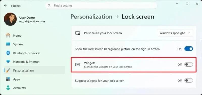 Come visualizzare le previsioni del tempo solo sulla schermata di blocco di Windows 11