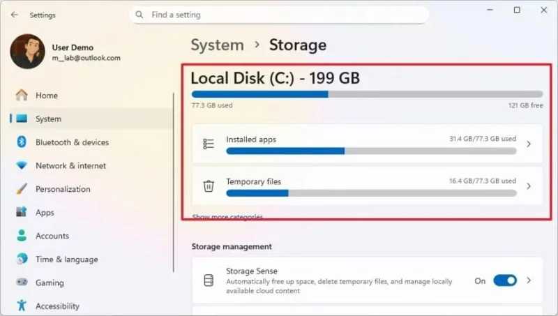 Come vedere cosa occupa spazio sul disco rigido in Windows 11