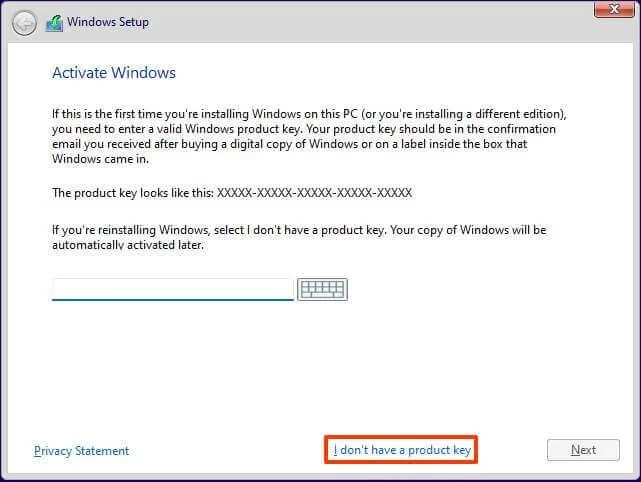 Eseguire un'installazione pulita di Windows 11 23H2